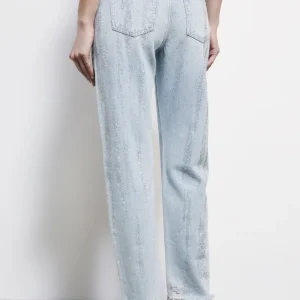 Cigarette-jeans med strass