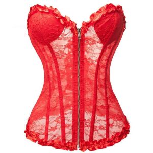 Vintage Valentine röd korsett