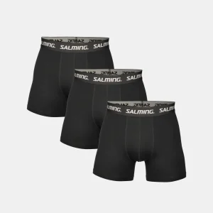 Salming 3-Pack Cotton Boxer Svart, Bomullskalsonger